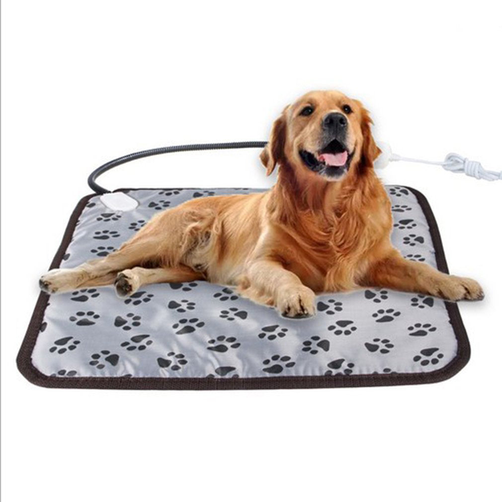 Footprint Pattern Waterproof Bite-resistant Cat Dog Electric Blanket Warm Mat Lightweight Electric Blanket for Pets, 45*45cm - US Plug Footprint Pattern Waterproof Bite-resistant Cat Dog Electric Blanket Warm Mat Lightweight Electric Blanket for Pets, 45*45cm - US Plug